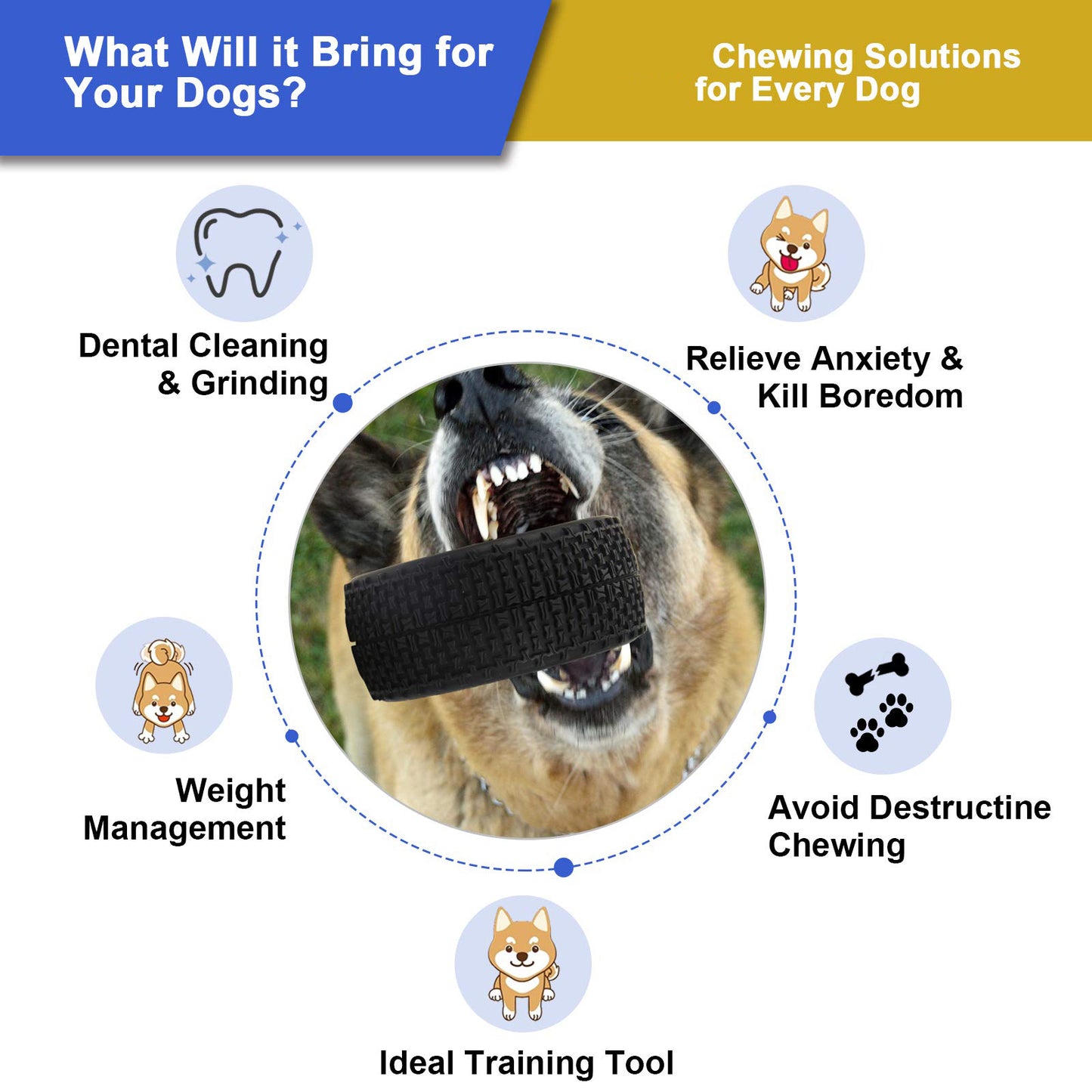 Barkwow Rubber Tires Dog Toy