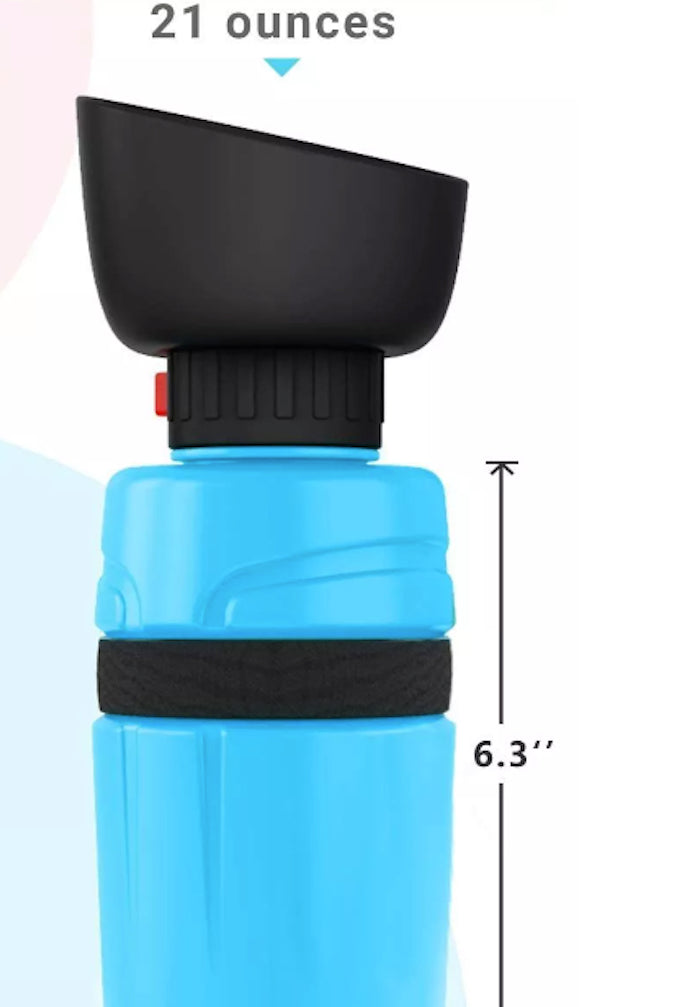 EYS Portable Dog Water Bottle - Leak-Proof, BPA-Free Silicone, Foldable & Travel-Friendly, with Innovative Flip Top Cap for Outdoor Adventures