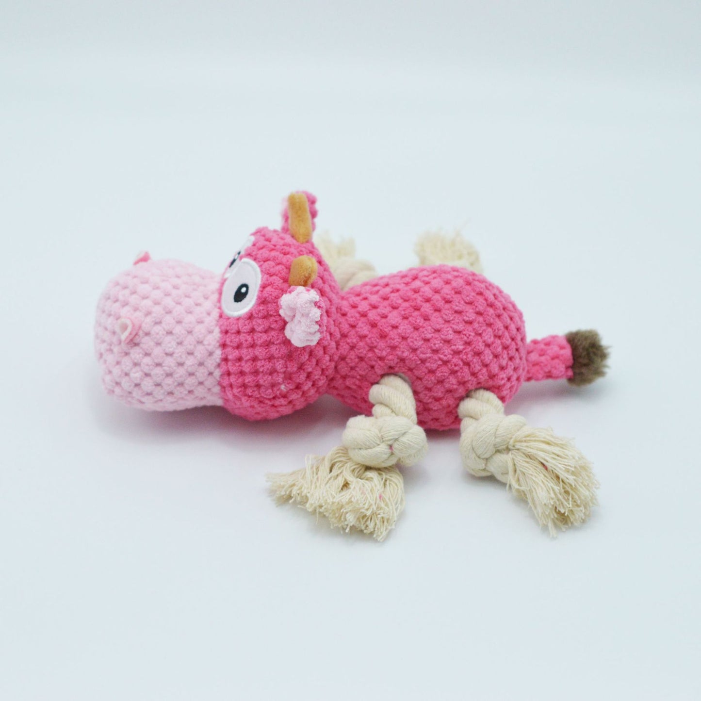 "Barkwow Cow Cloth Velvet Dog Toy - Interactive Creaking Sound Pet Playtime Fun