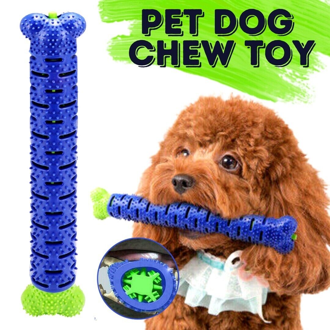 Barkwow Dog Chew Toys Aggressive Chewers Teeth Cleaning Oral Toothbrush Bone Brush