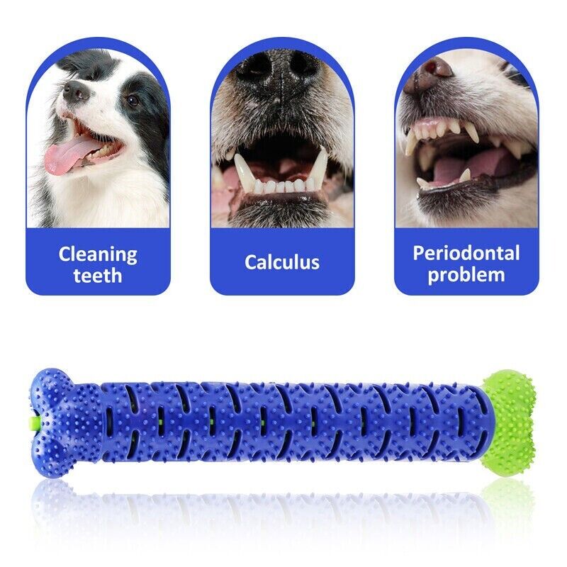 Barkwow Dog Chew Toys Aggressive Chewers Teeth Cleaning Oral Toothbrush Bone Brush