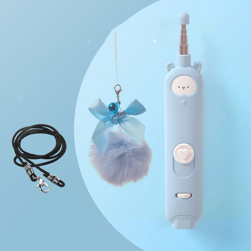 EYS Cat Toy Laser Teaser Wand Cat Stick Feather Bell