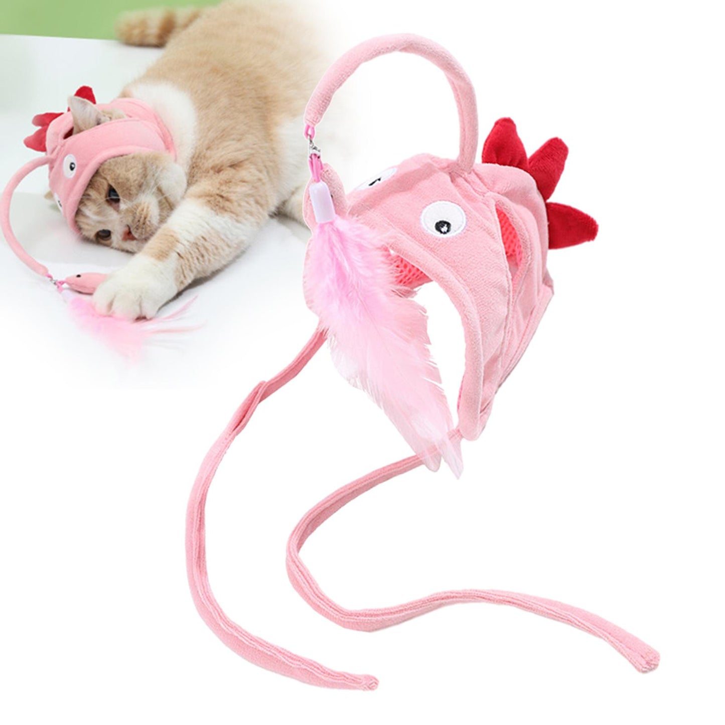 Barkwow Head-Mounted Cat Teaser Hat