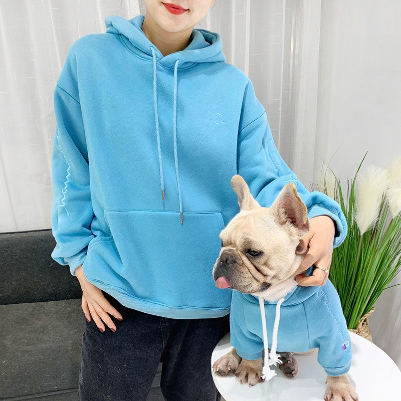 Woofylove FamilyFur LoveWear: The Ultimate Three-Person Plus Velvet Hoodies for the Entire Family, Including Your Furry Friend