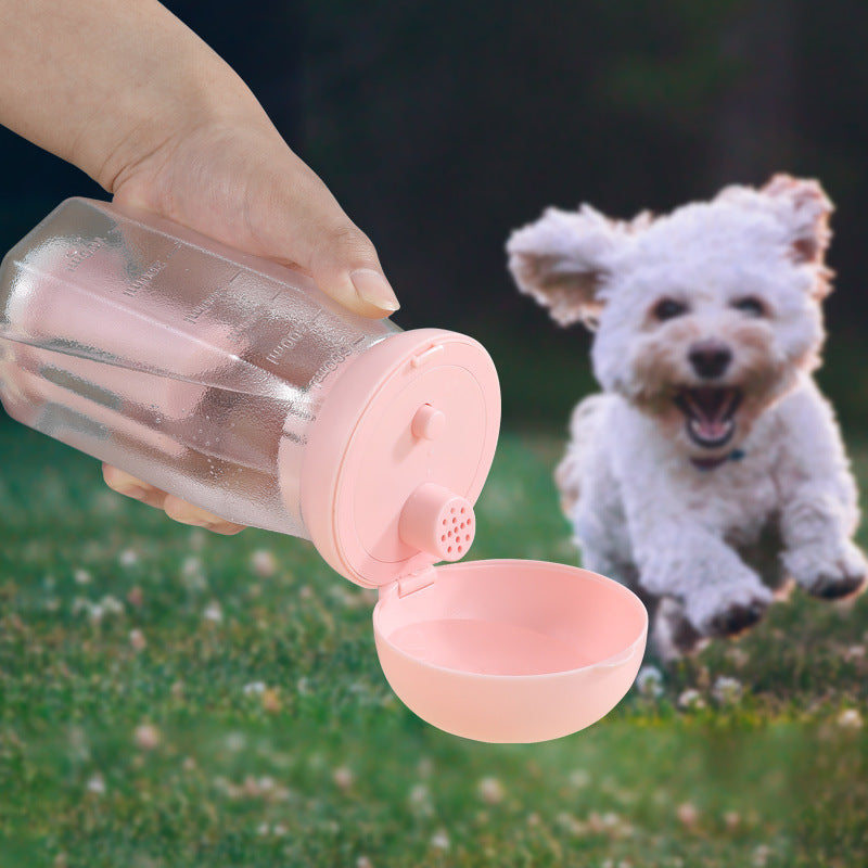 Barkwow All-in-One Water Bottle Flip Bowl with Poop Bags Container – Versatile & Convenient Hydration and Waste Solution for Pet Owners Main image