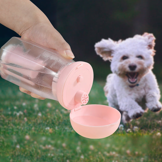 Barkwow All-in-One Water Bottle Flip Bowl with Poop Bags Container – Versatile & Convenient Hydration and Waste Solution for Pet Owners
