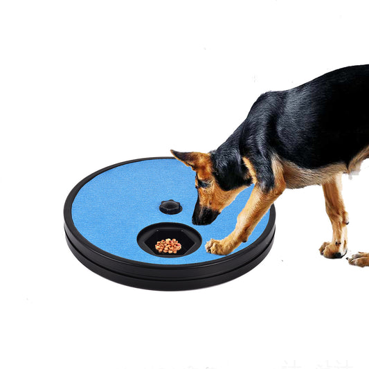 E Y S Rotating Compartment Dog Feeder with Nail-Grinding Surface