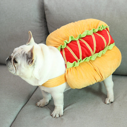 Woofylove YummyPaws: Dog Hot Dog Costume - Turn Your Pooch Into the Ultimate Snack!