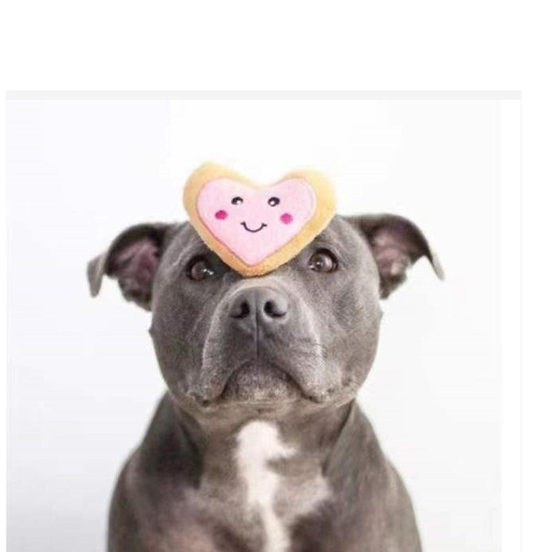 EYS Plush Cookie Jar Dog Toy with Heart-Shaped Squeakers - Interactive & Durable Puppy Toy for Soft Chewers Only Secondary image