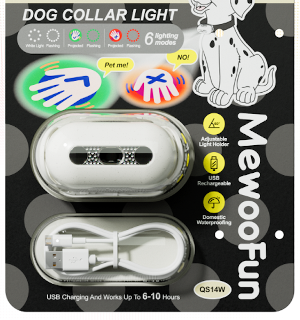 E Y S Dog Collar Projector Light with Adjustable Patterns Adjustable Angle Secondary image