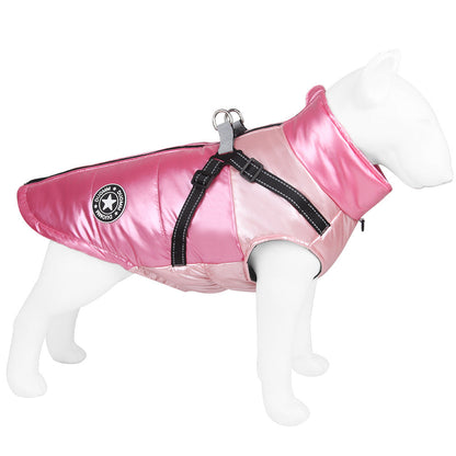 Woofylove Safety Dog Jacket – Windproof, Warm, and Reflective Coat with Built-In Harness for Ultimate Comfort and Security