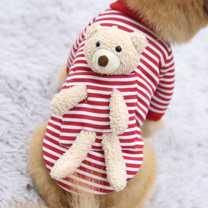 WoofyLove Springtime Cuddle: Cute Bear Sweater for Small Pets