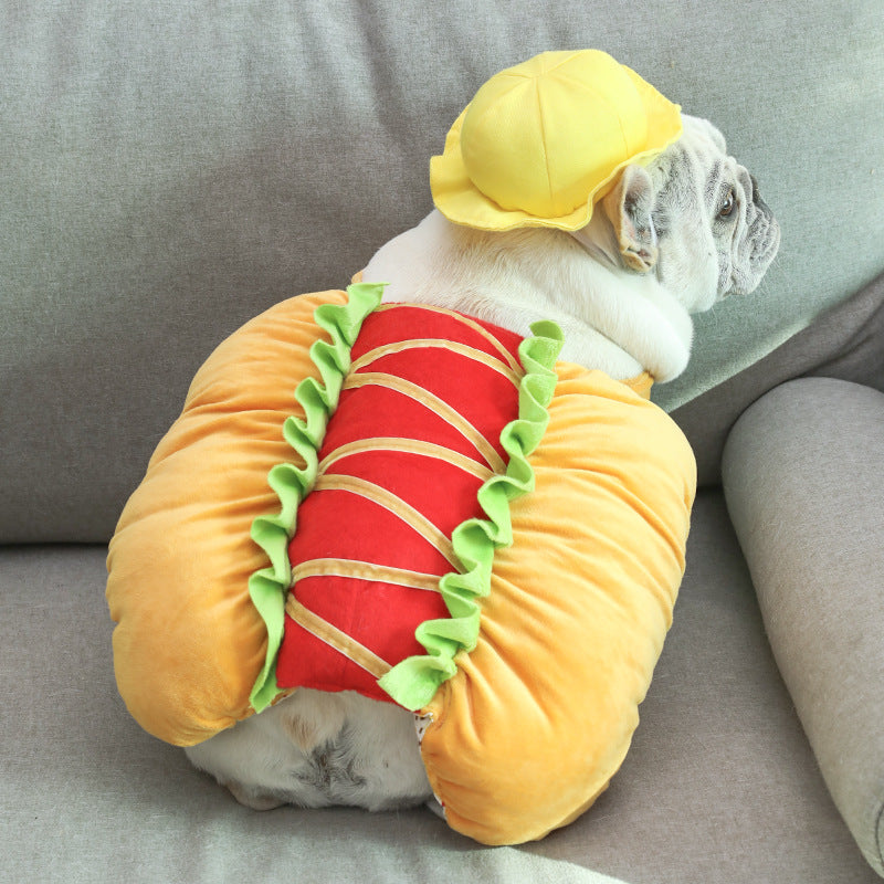 Woofylove YummyPaws: Dog Hot Dog Costume - Turn Your Pooch Into the Ultimate Snack!