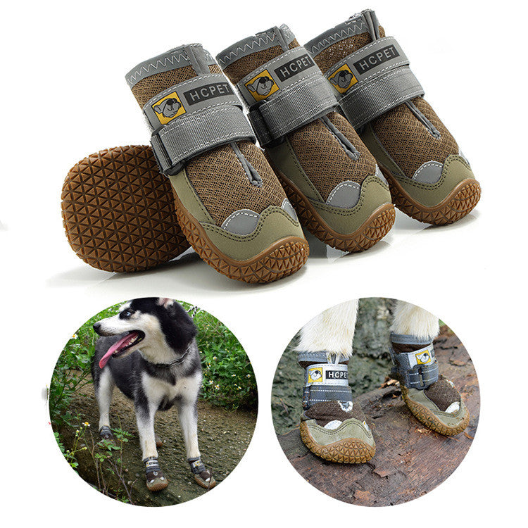 WoofyLove TrailMaster: Anti-Slip All-Terrain Hiking Boots for Dogs - 2 Pairs Pack