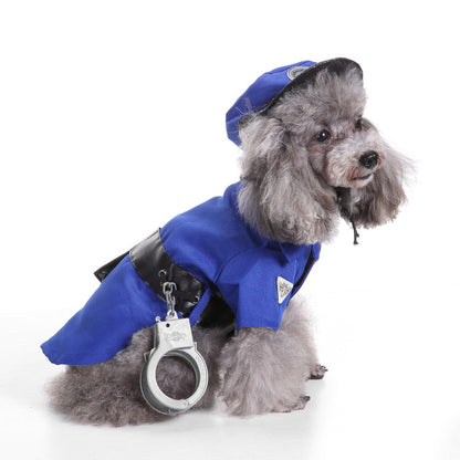 Woofylove Halloween Costume Set: 'Pet Police Officer Uniform and Handcuff' – Pawsitively Adorable Law Enforcement