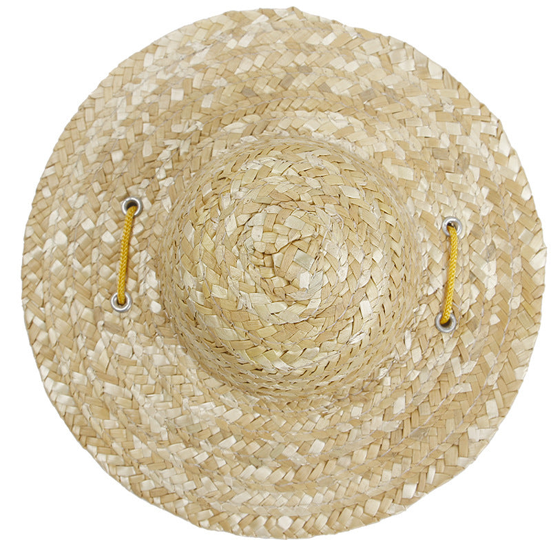 Woofylove Vintage Farmer Straw Hat – Cute Ornament for Cats & Dogs | Factory Spot Limited Edition