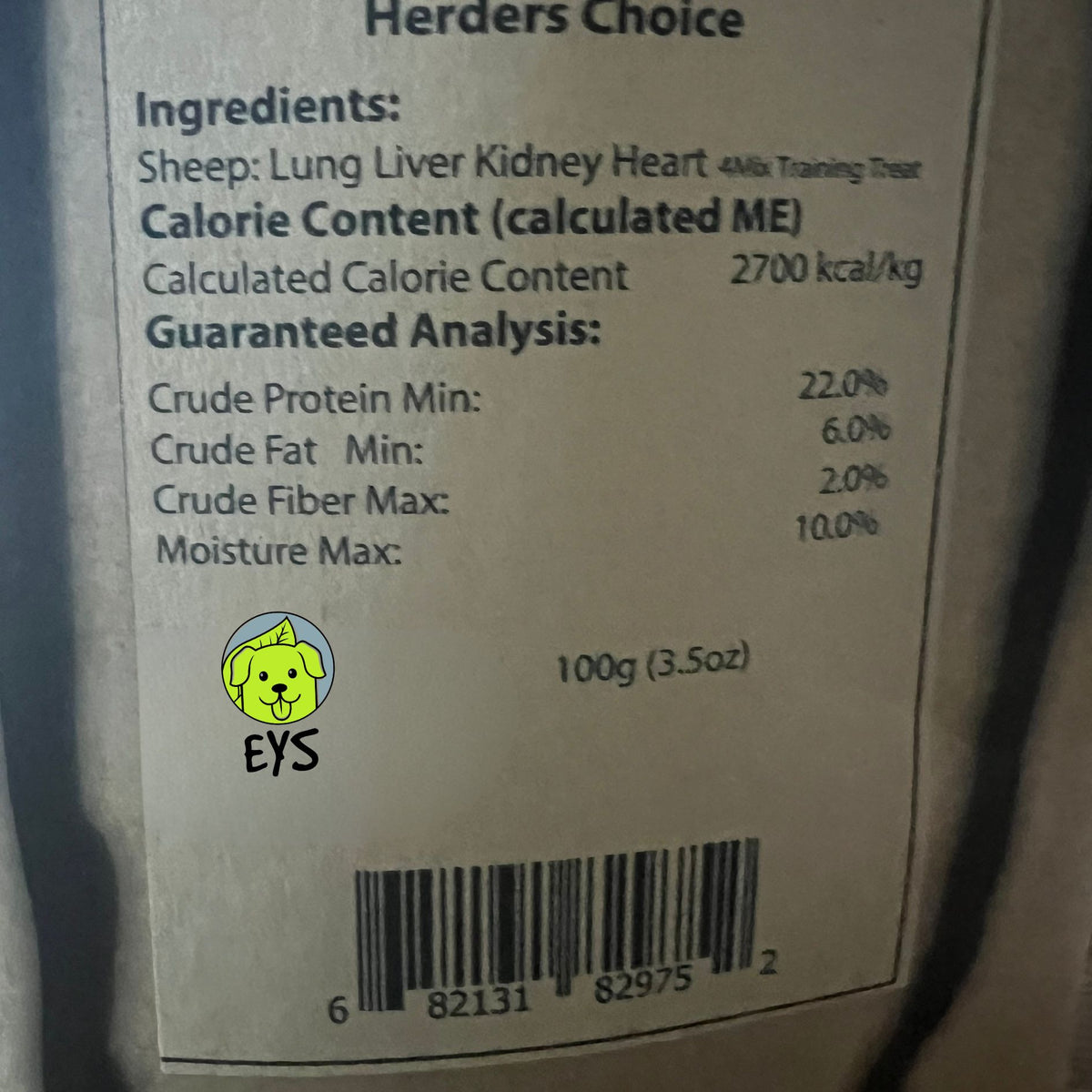 Herders Choice Mixed Lamb Organ Dehydrated Dog 100% Nature Treats