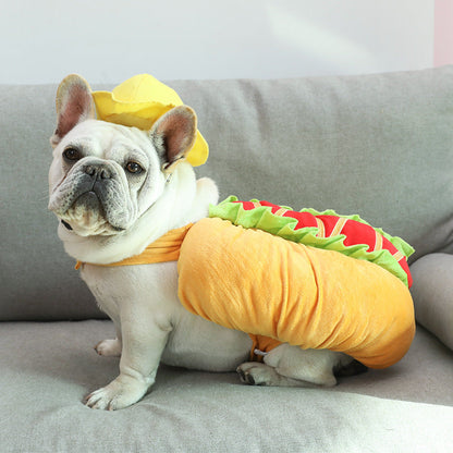 Woofylove YummyPaws: Dog Hot Dog Costume - Turn Your Pooch Into the Ultimate Snack!