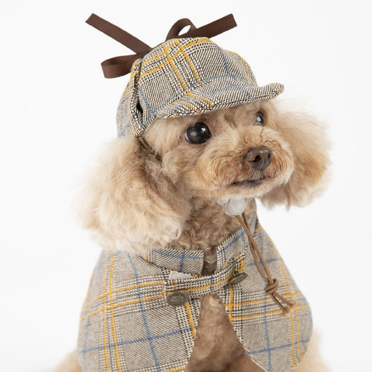 Detective Dog Outfit Classic British Dog Apparel Themed Dog Costume High-Quality Dog Outfit Instagrammable Dog Clothes Sleuth Dog Costume Woofylove Costume Collection Unique Dog Costumes Dog Detective Outfit Comfortable Dog Costume Easy-On Dog Outfit Machine-Washable Dog Costume Pet Mystery Clothes Adventure-Ready Dog Outfit