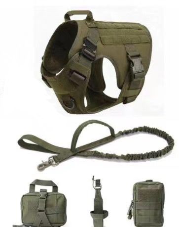 Woofylove Tactical Waterproof Suspender Suit & Carrier - Rugged Outdoor Apparel and Carry Solution for Large Dogs