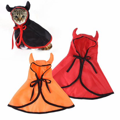 Horn Cloak Cape for Pets Dog and Cat Halloween Outfit Enchanting Pet Costume Mystical Animal Attire Halloween Pet Apparel Woofylove Quality Costumes Comfortable Pet Cloak Adjustable Pet Cape Spooky Season Petwear Fantasy Pet Outfit Spellbinding Pet Costume Instagrammable Pet Clothes Themed Dog and Cat Gear Eerie Pet Outfits