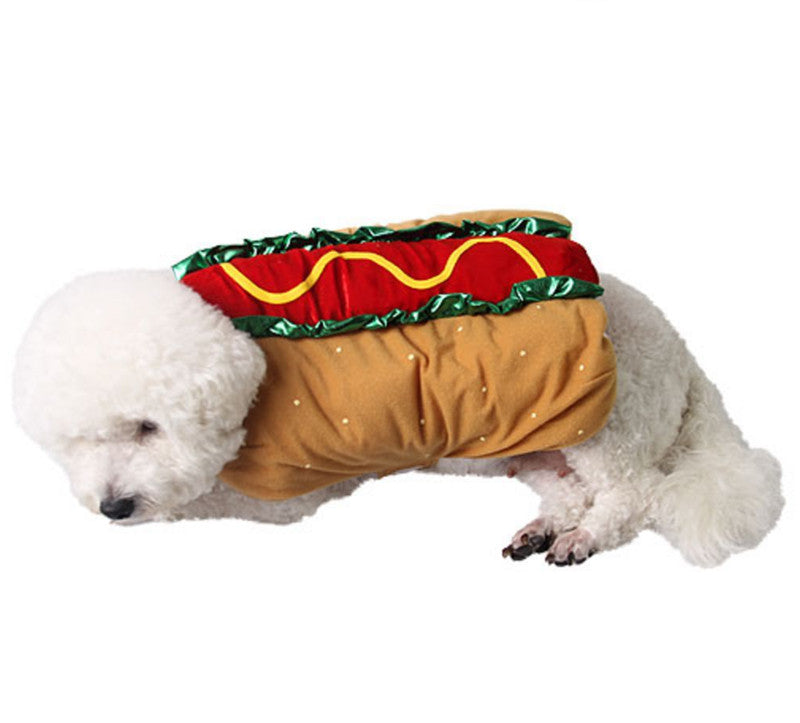 Woofylove Pet Dog and Cat Costume: Cute Hot Dog Sandwich Outfit - Funny and Adorable Pet Clothes