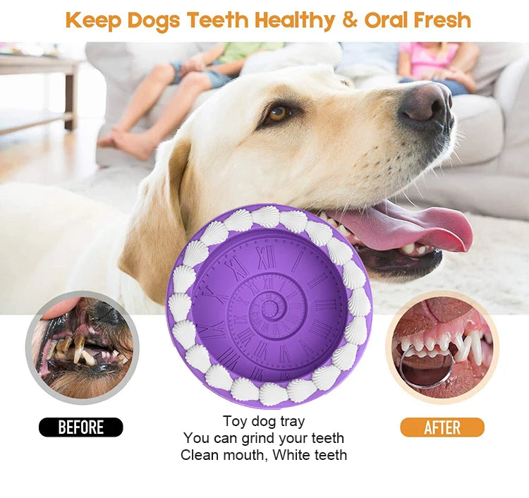 Barkwow Birthday Cake Bowl Toy: Durable, Safe & Fun Chew Toy for Heavy Chewers | Eco-Friendly Natural Rubber Dog Feeding Bow