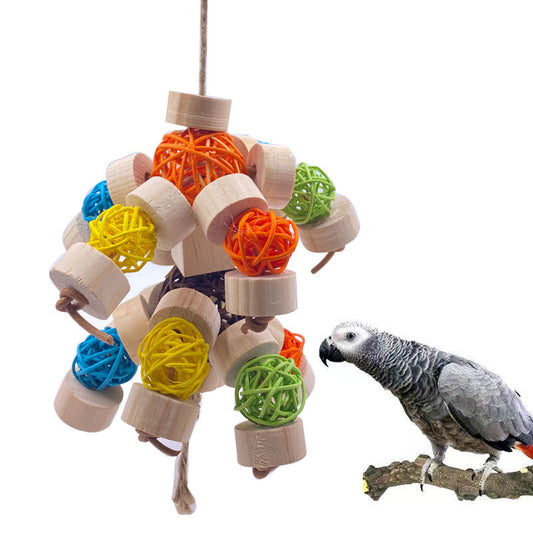 Barkwow Toy Bird Vine Ball – Wooden Enrichment Accessory | Essential Cage Toy for Feathered Friends