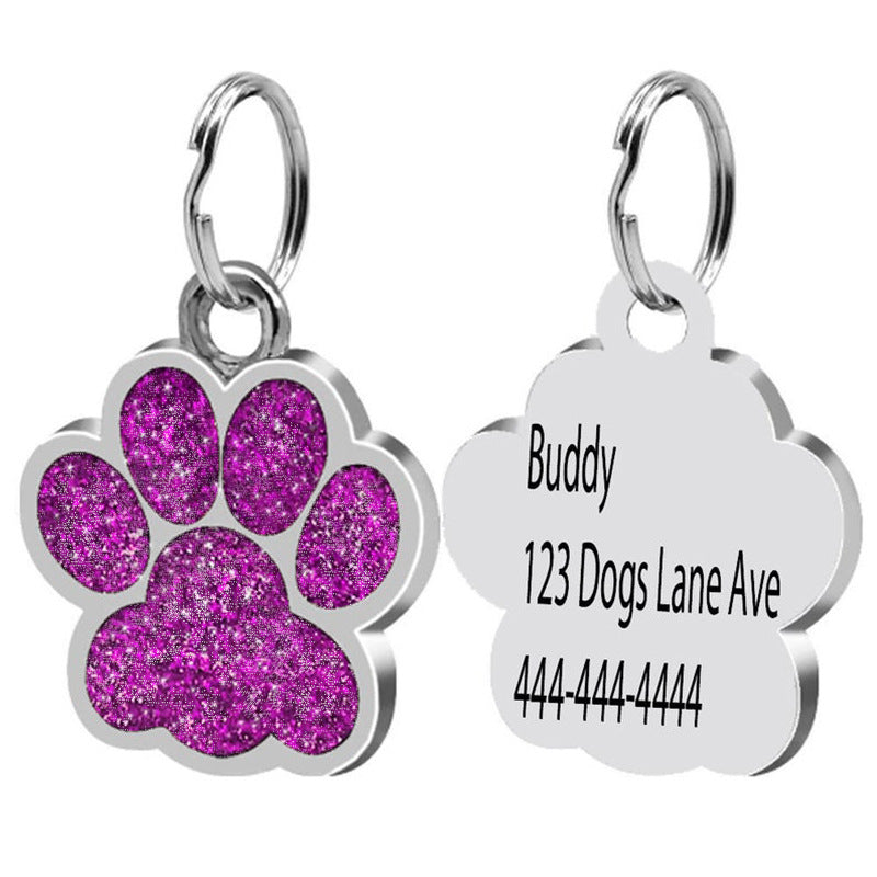 Barkwow PawLove Custom Engraved Pet Tag for Dogs & Cats ( Made in USA)