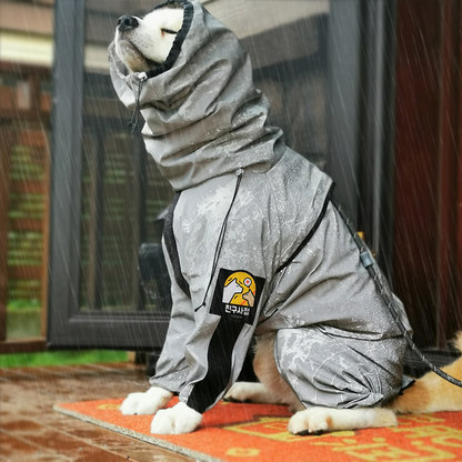 🐾🌧️ WoofyLove Astro-Wrap: Four-legged Waterproof Dog Rain Clothes – Full-Surrounded Space Suit Style 🌧️🐾 ( Goggle NOT Included)