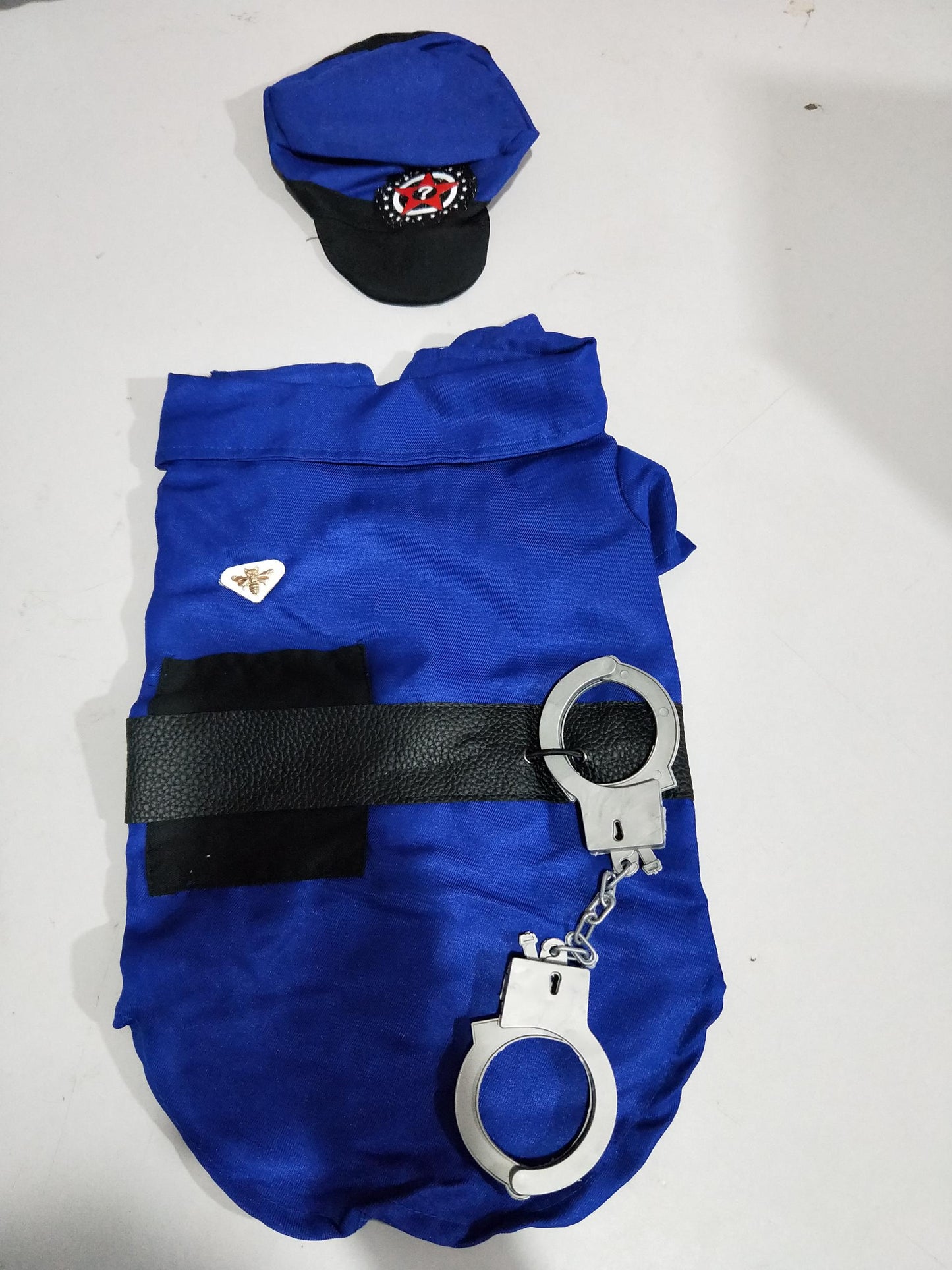 Woofylove Halloween Costume Set: 'Pet Police Officer Uniform and Handcuff' – Pawsitively Adorable Law Enforcement