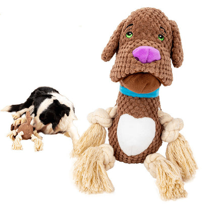 Barkwow Dog Plush Toy with Vocalization | Durable & Bite-Resistant Cotton String | Interactive Pet Toy