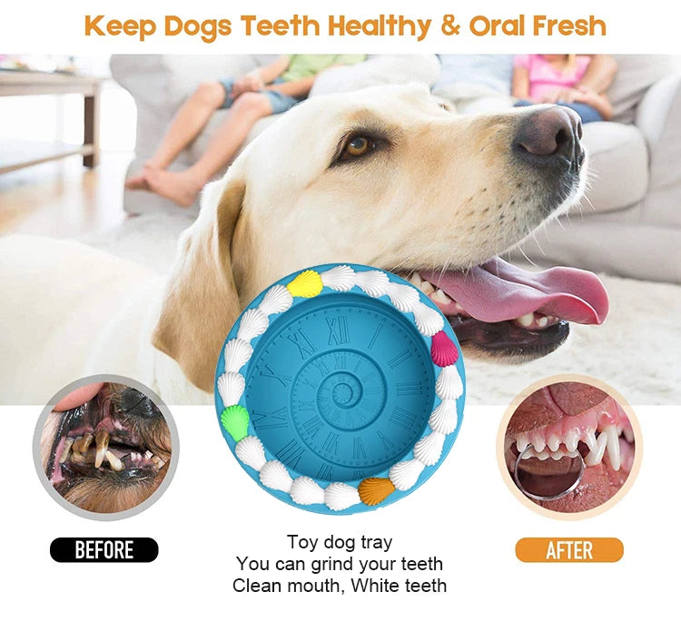 Barkwow Birthday Cake Bowl Toy: Durable, Safe & Fun Chew Toy for Heavy Chewers | Eco-Friendly Natural Rubber Dog Feeding Bow