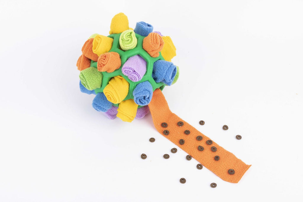 EYS Interactive Snuffle Ball Dog Puzzle Toy Hide &Seek Treats with Nature Lamb Organ Treats for free .