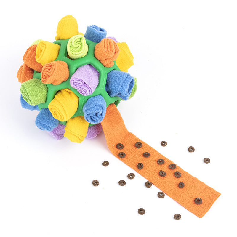 EYS Interactive Snuffle Ball Dog Puzzle Toy Hide &Seek Treats with Nature Lamb Organ Treats for free .