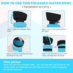 EYS Portable Dog Water Bottle - Leak-Proof, BPA-Free Silicone, Foldable & Travel-Friendly, with Innovative Flip Top Cap for Outdoor Adventures