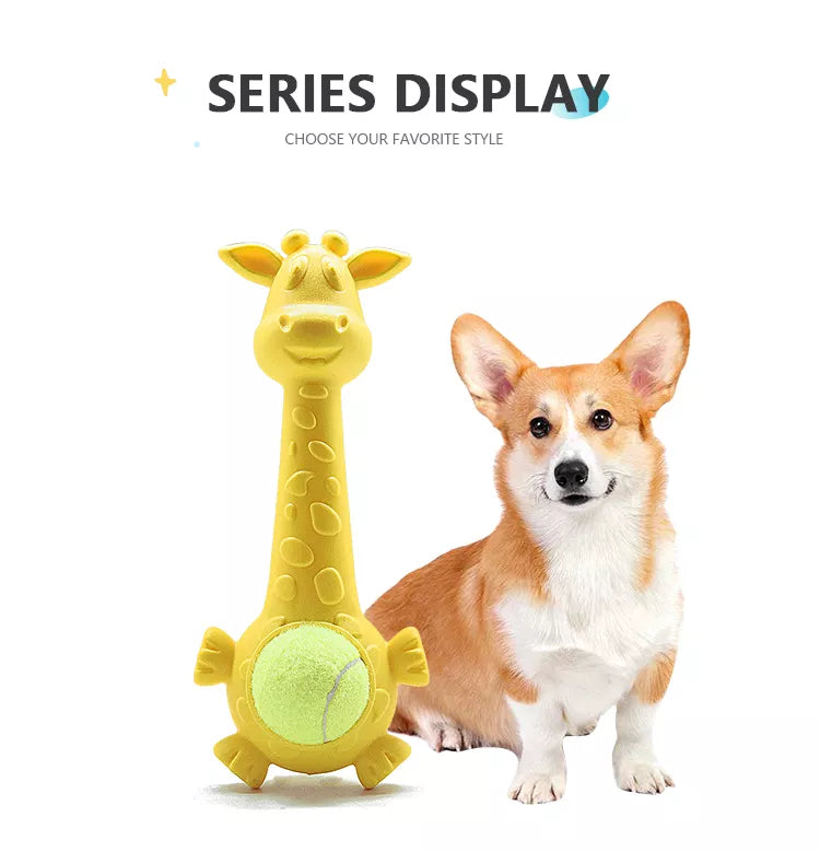 Embedded Tennis Ball Treat Dispenser Small and Medium Dogs Dental Health Durable and Safe Materials Non-toxic Interactive Play Easy to Clean Hide-and-Seek Dog Toy Mental Stimulation Plaque and Tartar Prevention Main image