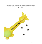 Barkwow Giraffe Chew Toy with Embedded Tennis Ball