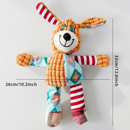 Barkwow Squeaky Plush Dog Toys - Bite Resistant & Durable Animal Toys for Small to Large Dogs - Available in Donkey, Elephant, and Fox Designs