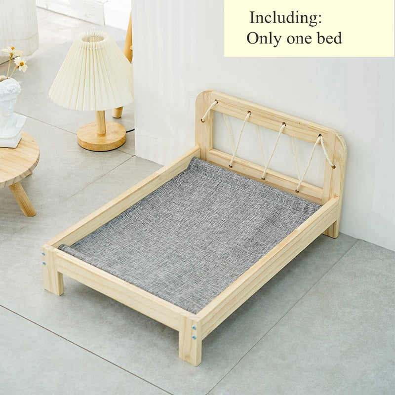 Barkwow Wood Cat Bed: Luxurious Wooden Bed Frame with Optional Full Bed Set