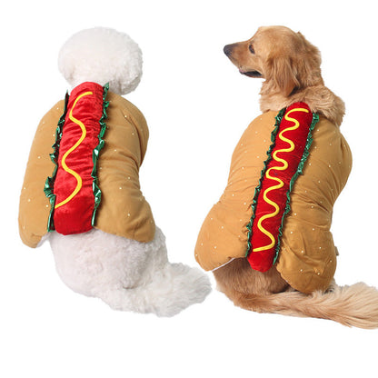 Woofylove Pet Dog and Cat Costume: Cute Hot Dog Sandwich Outfit - Funny and Adorable Pet Clothes