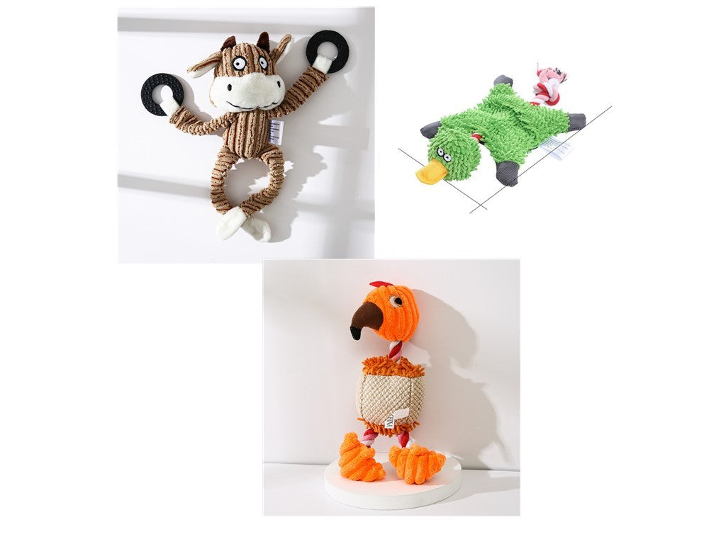 Barkwow Zoo Collection of Plush Toy with Built in Squeaker