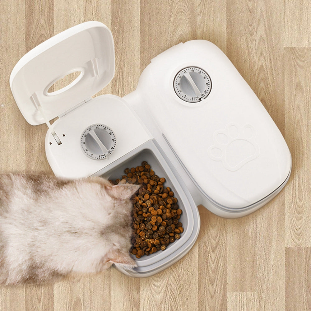 Stainless steel automatic outlet pet feeder