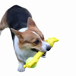 Barkwow Giraffe Chew Toy with Embedded Tennis Ball