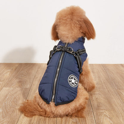 Woofylove Reflective & Cozy Gallus: Fleece-Lined Thickened Dog Clothes for Warmth and Safety