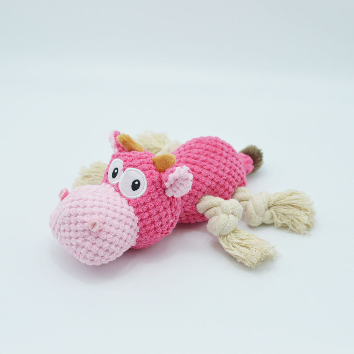 "Barkwow Cow Cloth Velvet Dog Toy - Interactive Creaking Sound Pet Playtime Fun