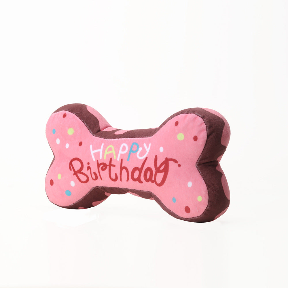 BARKWOW Birthday Plush Bone Toy
