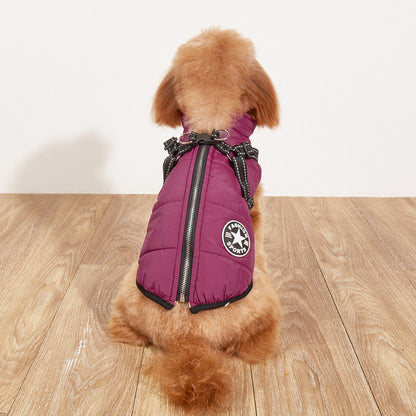 Woofylove Reflective & Cozy Gallus: Fleece-Lined Thickened Dog Clothes for Warmth and Safety