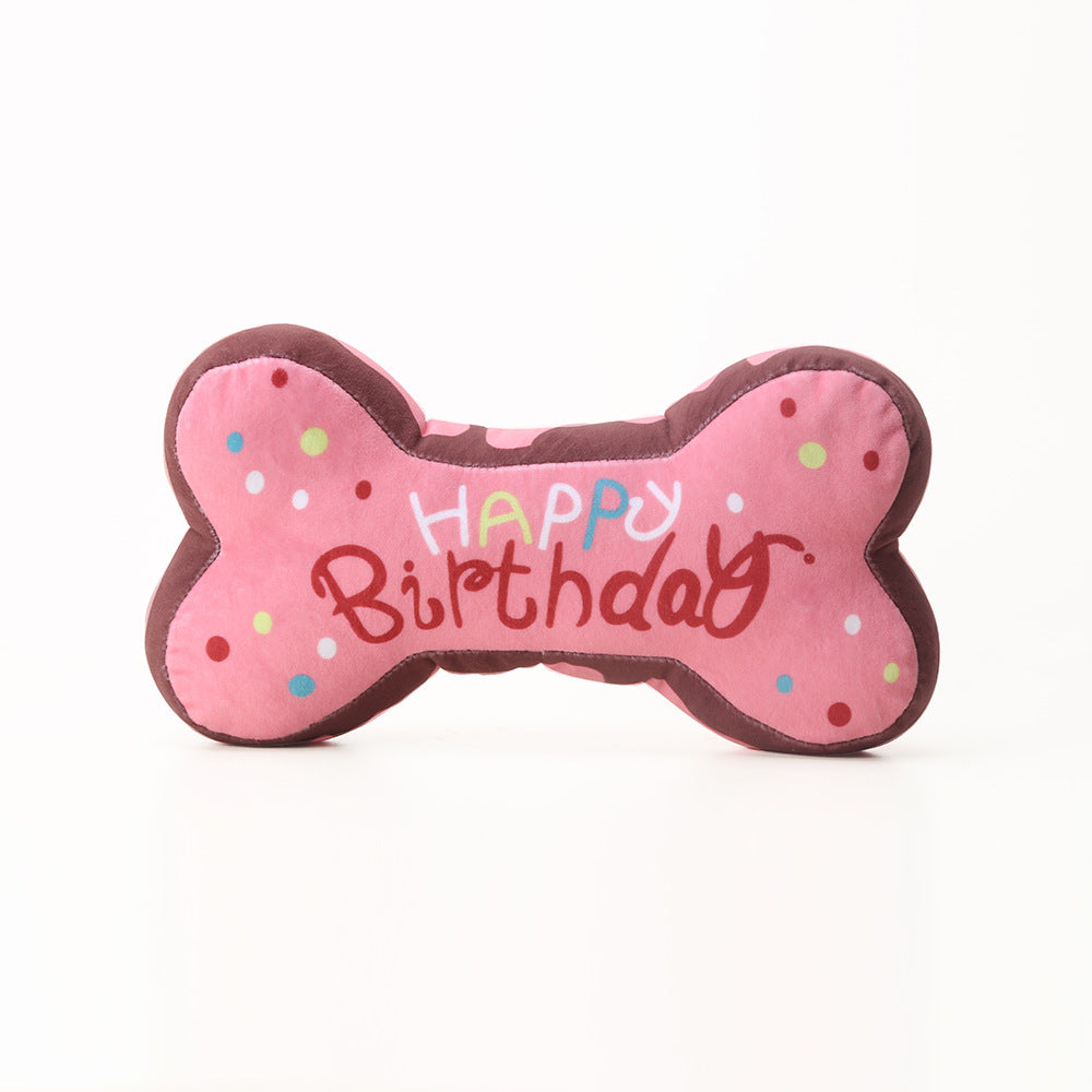 BARKWOW Birthday Plush Bone Toy Main image