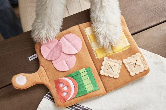 Barkwow Interactive Snuffle Restaurant Menu for Dogs, Cats & Rabbits - Engaging Puzzle Feeder Toy for Smell Training, Slow Feeding & Stress Relief - Easy Clean, Travel-Friendly Design